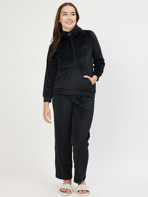 mSECRET Black Mock Neck Night Suit