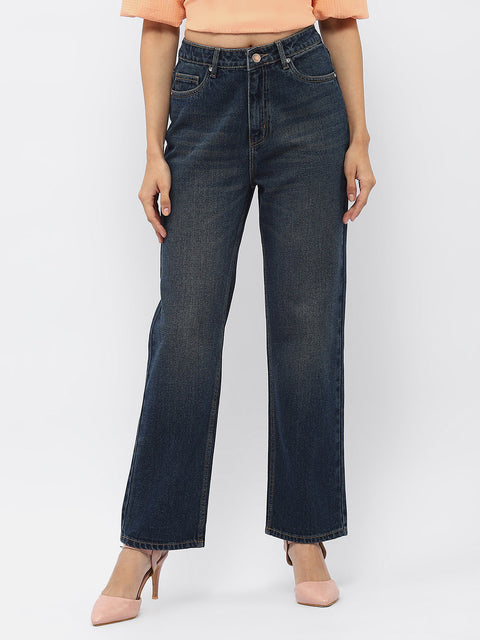 Madame Light Washed Black Mom Fit Jeans