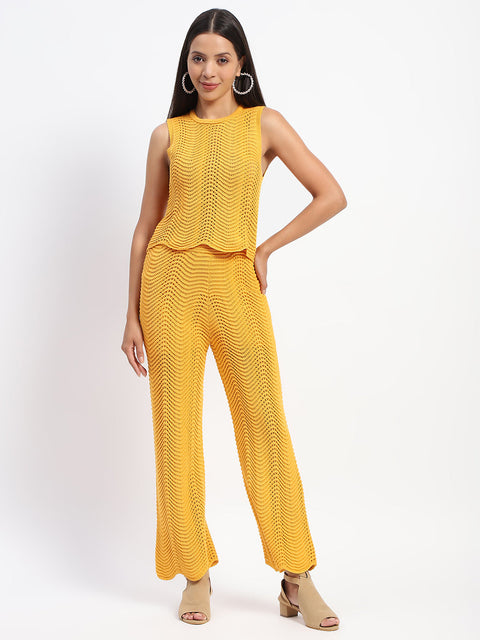 Madame Cotton Crochet Yellow Coord Set