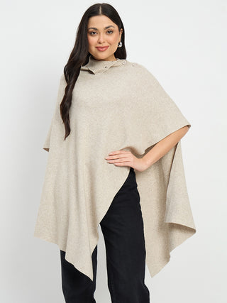 Madame Beige High Neck Pullover Shrug