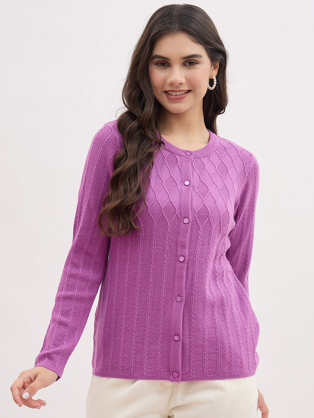Madame Mauve Self Designed Cardigan color swatch