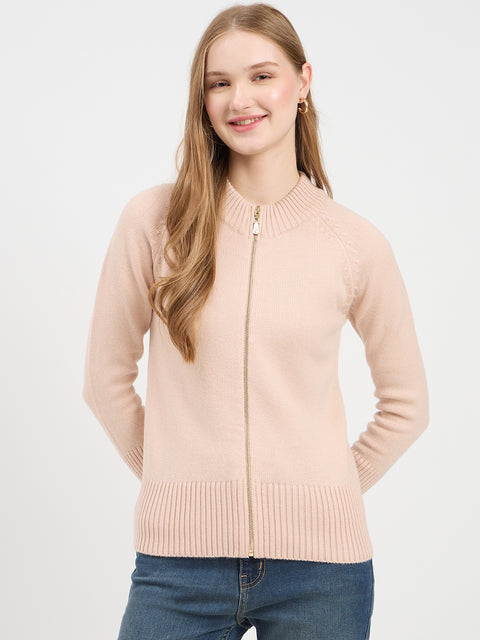 Madame Blossom Pink Zipper Sweater