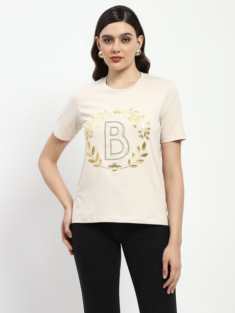 Madame Bridgerton Crystal Embellished Cotton T-Shirt
