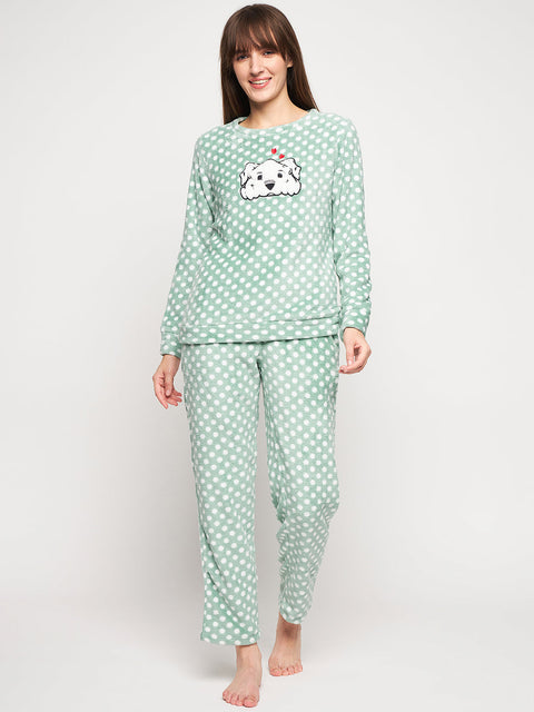 mSECRET Green Round Neck Nightsuit