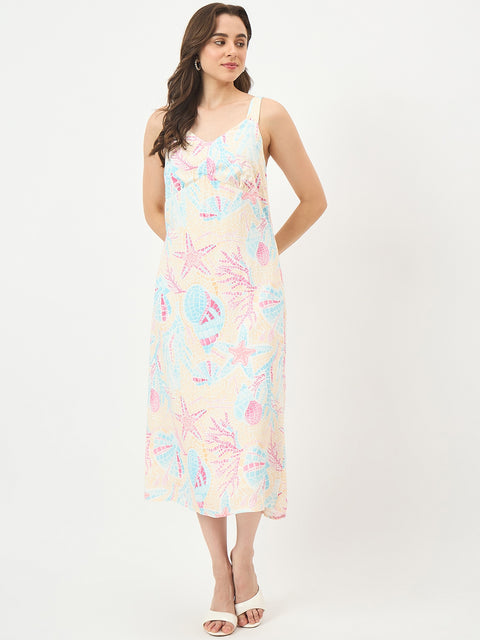 Madame Off-White Rayon Dress