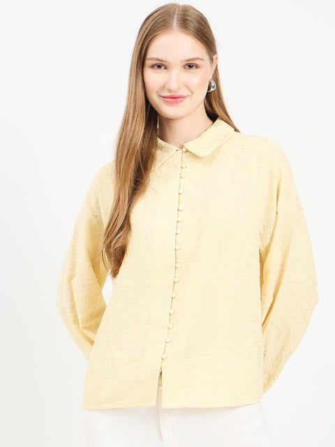 Madame Solid Yellow Shirt