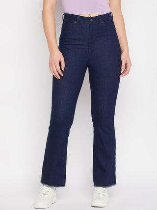 Madame Mid Rise Straight Fit Navy Jeans