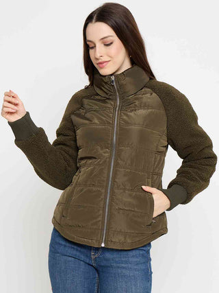 Madame Quilted Olive Green Jacket