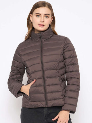 Madame Quilted Coffee Brown Puffer Jacket