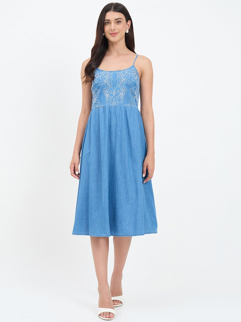 Madame Denim Smocked Cami Dress