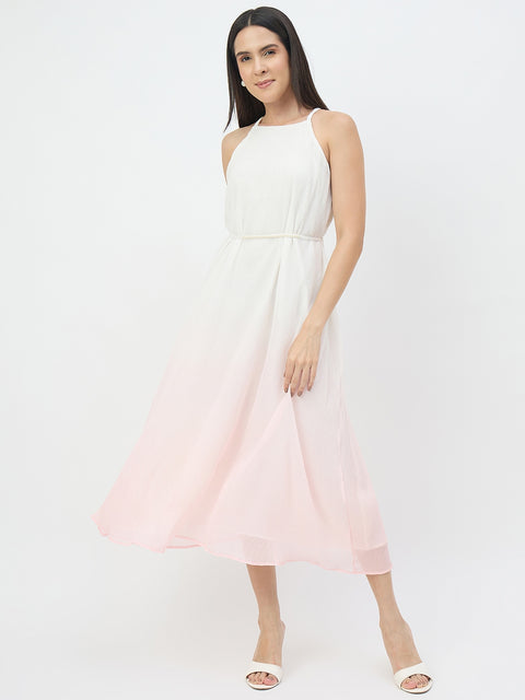 Madame Peach Flared Dress