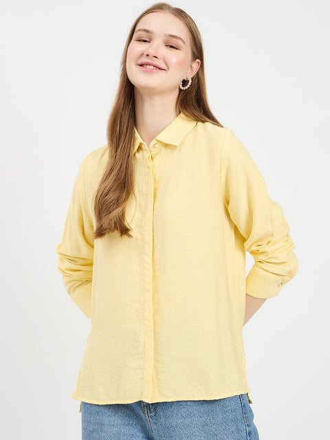 Madame Textured Rayon Blend Shirt