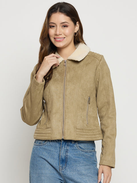 Madame Sand Collared Full Sleeve Short Jacket