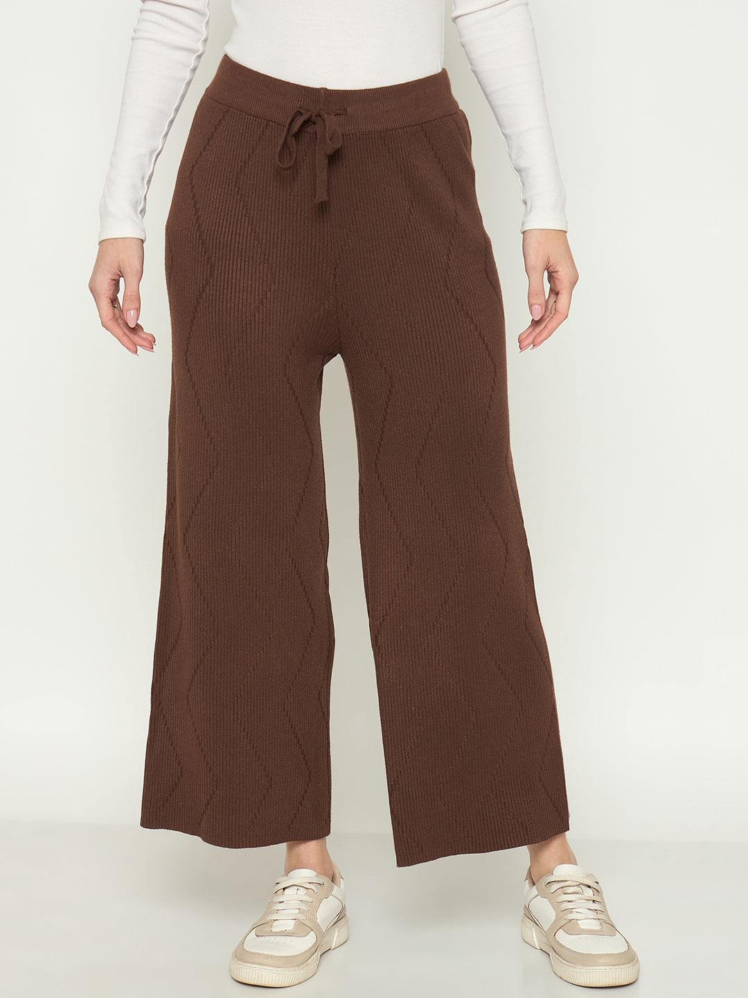 Madame Brown Straight Fit Wool Bottoms color swatch