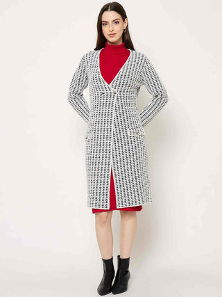 Madame Off White Dress and Cardigan Knitted Co-ord Set