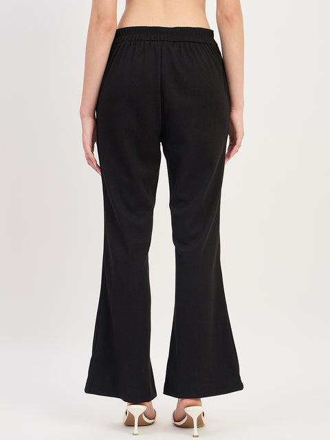 Madame Black Straight Fit Ankle Trousers