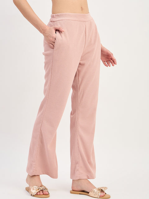 Madame Pink Straight Fit Ankle Trousers
