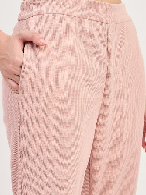 Madame Pink Straight Fit Ankle Trousers
