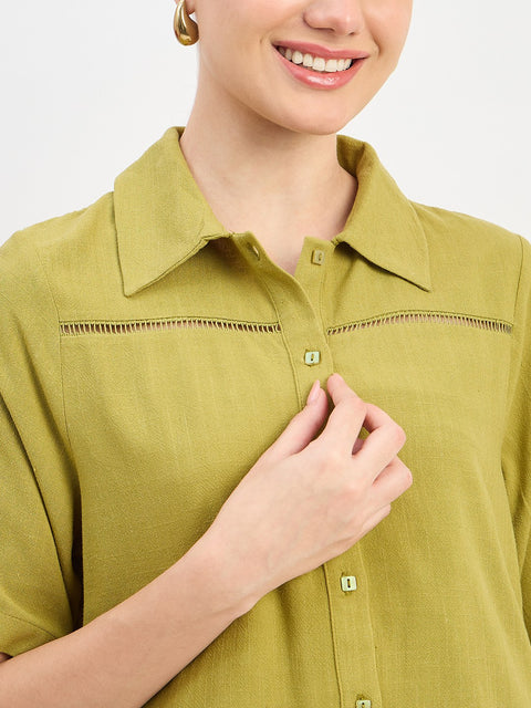 Madame Olive Rayon Linen Short Sleeve Co-ord Set