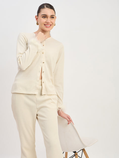 Madame Off White Full Sleeve Shirt