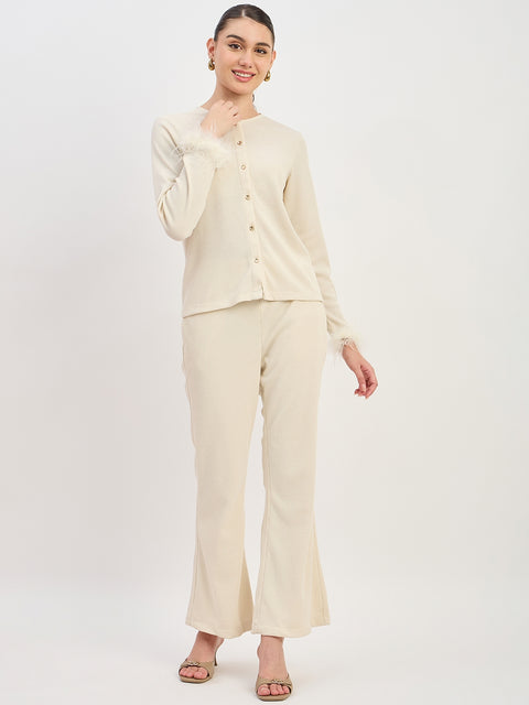 Madame Off White Full Sleeve Shirt