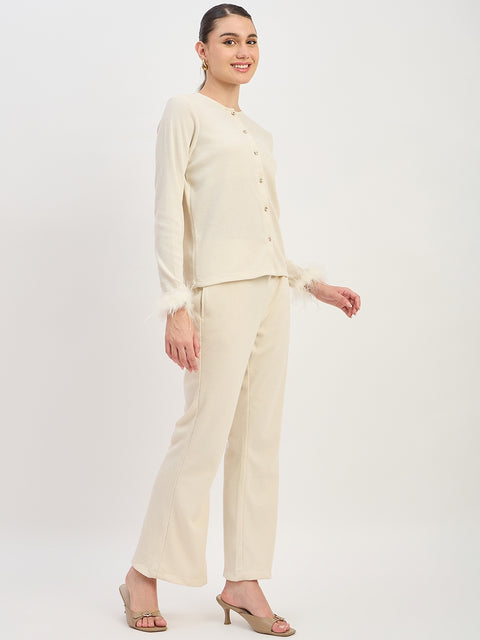 Madame Off White Full Sleeve Shirt