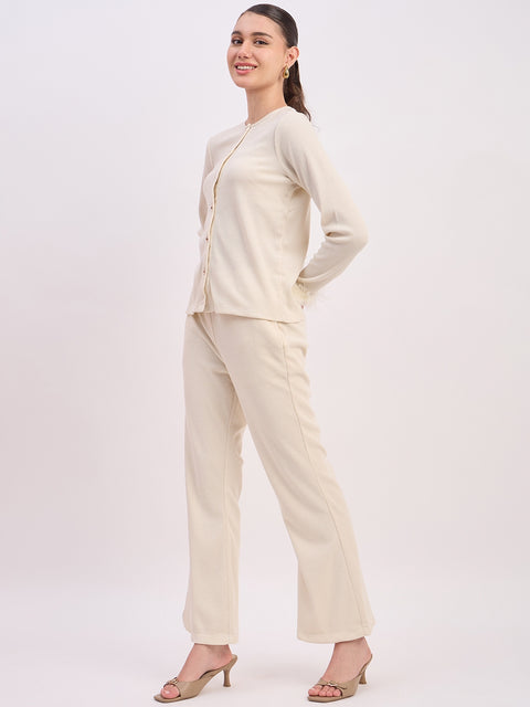 Madame Off White Full Sleeve Shirt