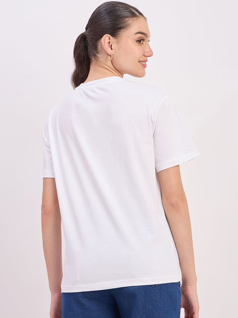 Madame White Floral Graphic T-Shirt