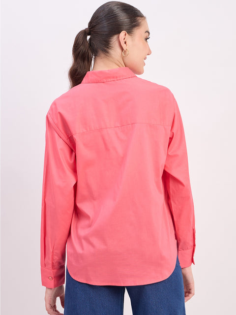 Madame Coral Embroidered Cotton Full Sleeve Shirt
