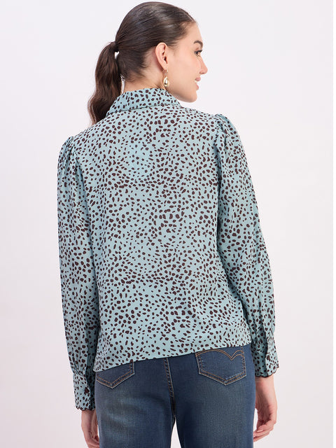 Madame Mint Printed Full Sleeve Shirt
