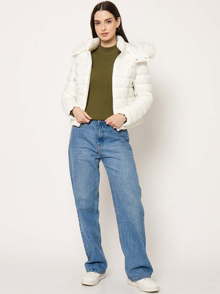 Madame White Quilted Jacket