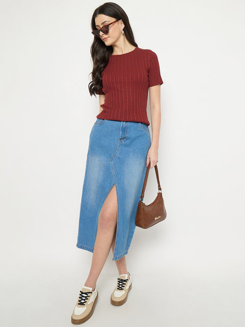 Madame Rust Viscose Polyamide Knitted T-Shirt