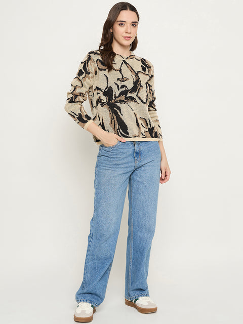 Madame Multicolour Floral Print Sweater