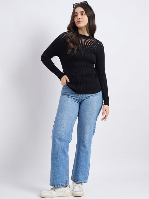 Madame Black Knit Top