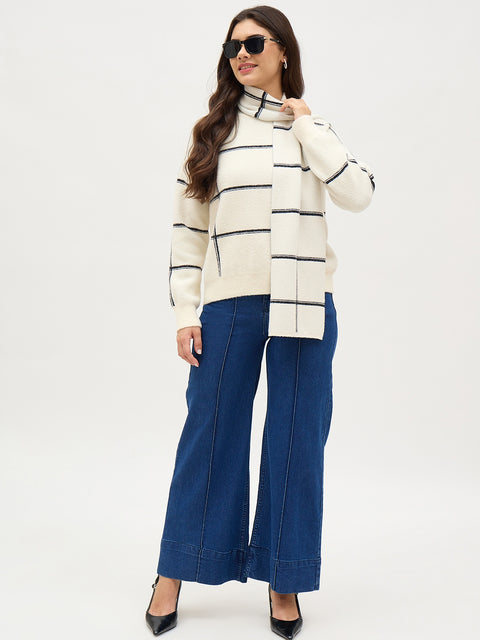 Madame White Knitted Sweater