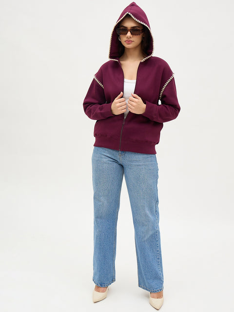 Madame Wine Cotton Sweatshirt