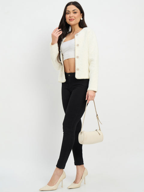 Madame Knit Off White Cardigan