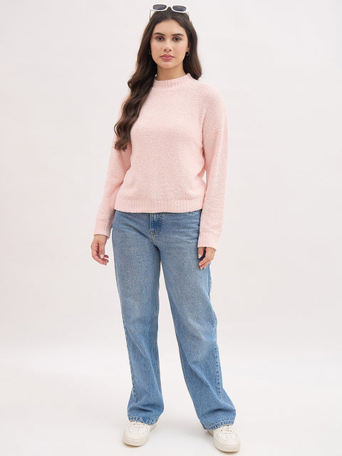 Madame Pink Basic Pullover Sweater