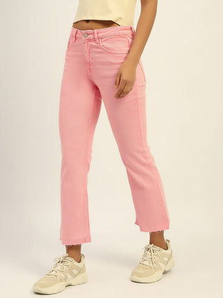 Madame Mid Rise Cotton Pink Denim