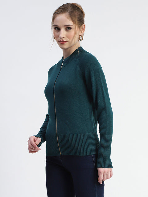 Madame Peacock Full-Zip Knit Sweater