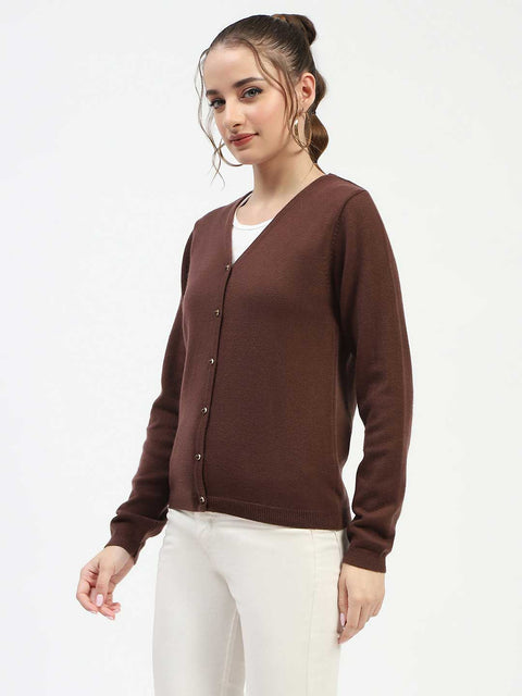 Madame Brown Button-Up Cardigan
