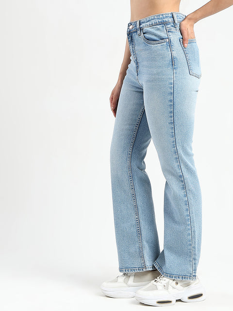 Madame Stone Wash Light Blue Flared Jeans