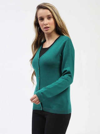 Madame Emerald Green Button-Up Cardigan