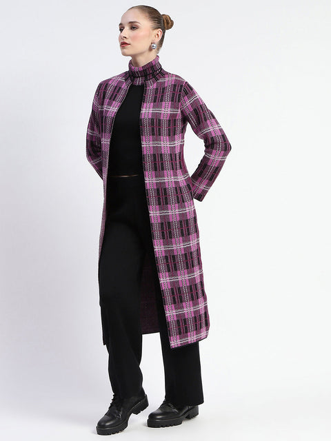 Madame Mauve Geometric Print Shrug With Sleeveless Top And Bottom Co-Ord Set