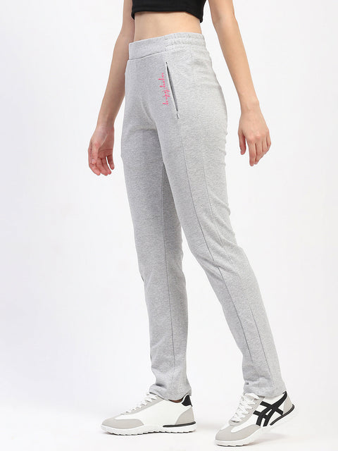 mSECRET Embossed Pleated Cotton Grey Track Bottoms