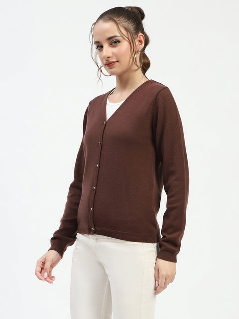 Madame Brown Button-Up Cardigan