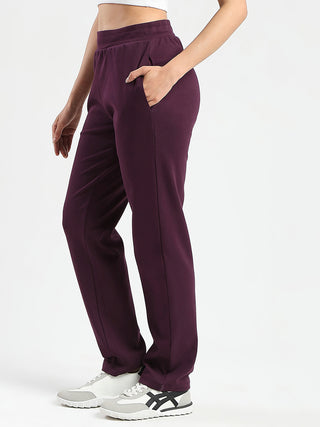 mSECRET Zip Pocket Dark Purple Cotton Blend Track Bottoms