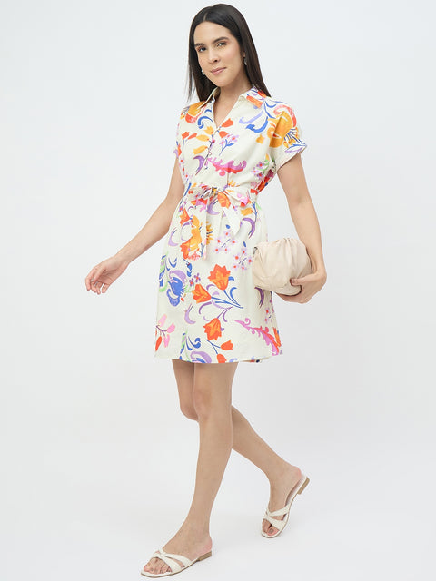 Madame Off-White Pure Cotton Dress