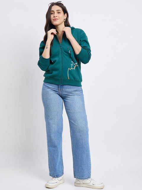 Madame Graphic Print Teal Sweatshirt