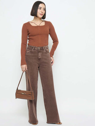 Madame Brown Straight Fit Jeans